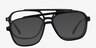 Hooper Clip-On Black PlasticEyeglass Frames from EyeBuyDirect, Front View