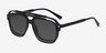 Hooper Clip-On Black PlasticEyeglass Frames from EyeBuyDirect, Angle View