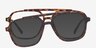 Hooper Clip-On Tortoise PlasticEyeglass Frames from EyeBuyDirect, Front View