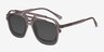 Hooper Clip-On Gray PlasticEyeglass Frames from EyeBuyDirect, Angle View