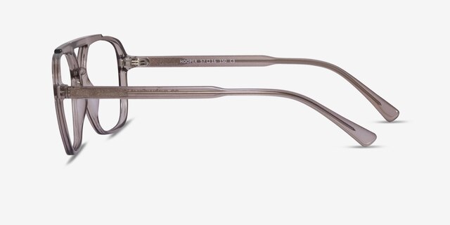 Hooper Clip-On Gray PlasticEyeglass Frames from EyeBuyDirect, Side View