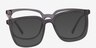 Coppi Clip-On Gris PlastiqueMontures de lunettes de vue d'EyeBuyDirect, Vue de Face