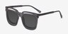 Coppi Clip-On Gris PlastiqueMontures de lunettes de vue d'EyeBuyDirect, Vue d'Angle