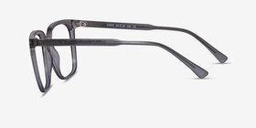 Coppi Clip-On Gris Plastique Montures de lunettes de vue d'EyeBuyDirect, Vue de Côté