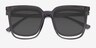 Coppi Clip-On Gris PlastiqueMontures de lunettes de vue d'EyeBuyDirect, Vue Rapprochée