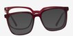 Coppi Clip-On Red PlasticEyeglass Frames from EyeBuyDirect, Front View