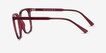 Coppi Clip-On Red PlasticEyeglass Frames from EyeBuyDirect, Side View