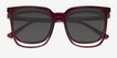 Coppi Clip-On Red PlasticEyeglass Frames from EyeBuyDirect, Closed View