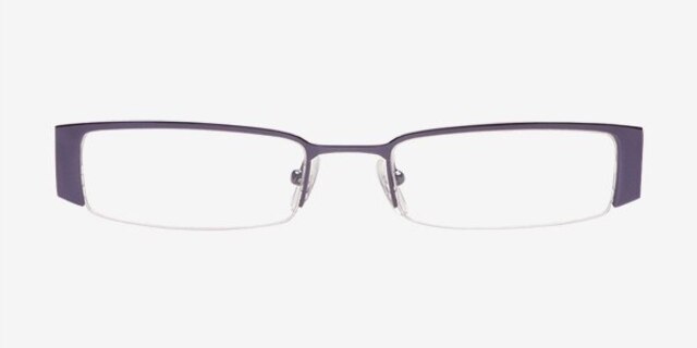 Swanson Purple MetalEyeglass Frames from EyeBuyDirect, Front View