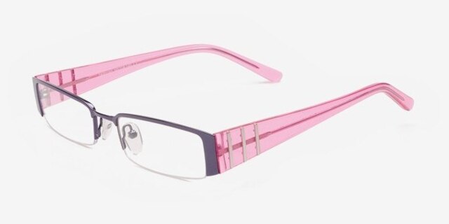 Swanson Purple MetalEyeglass Frames from EyeBuyDirect, Angle View