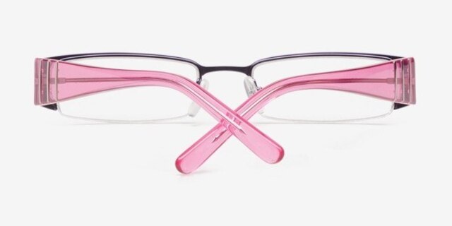 Swanson Purple MetalEyeglass Frames from EyeBuyDirect, Closed View