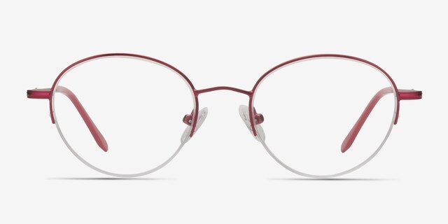 Opposition Rouge MétalMontures de lunettes de vue d'EyeBuyDirect, Vue de Face
