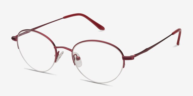 Opposition Rouge MétalMontures de lunettes de vue d'EyeBuyDirect, Vue d'Angle