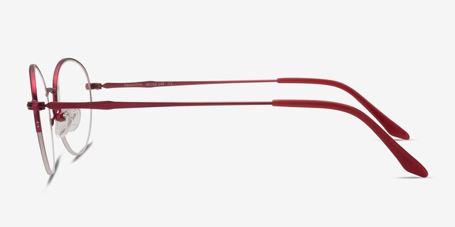 Opposition Rouge MétalMontures de lunettes de vue d'EyeBuyDirect, Vue de Côté