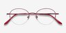 Opposition Rouge MétalMontures de lunettes de vue d'EyeBuyDirect, Vue Rapprochée