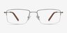 System Silver MetalEyeglass Frames from EyeBuyDirect, Front View