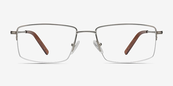 System Silver Metal Eyeglass Frames