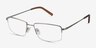 System Silver MetalEyeglass Frames from EyeBuyDirect, Angle View