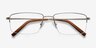 System Silver MetalEyeglass Frames from EyeBuyDirect, Closed View