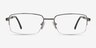 Axis Gunmetal MetalEyeglass Frames from EyeBuyDirect, Front View