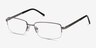 Axis Gunmetal MetalEyeglass Frames from EyeBuyDirect, Angle View