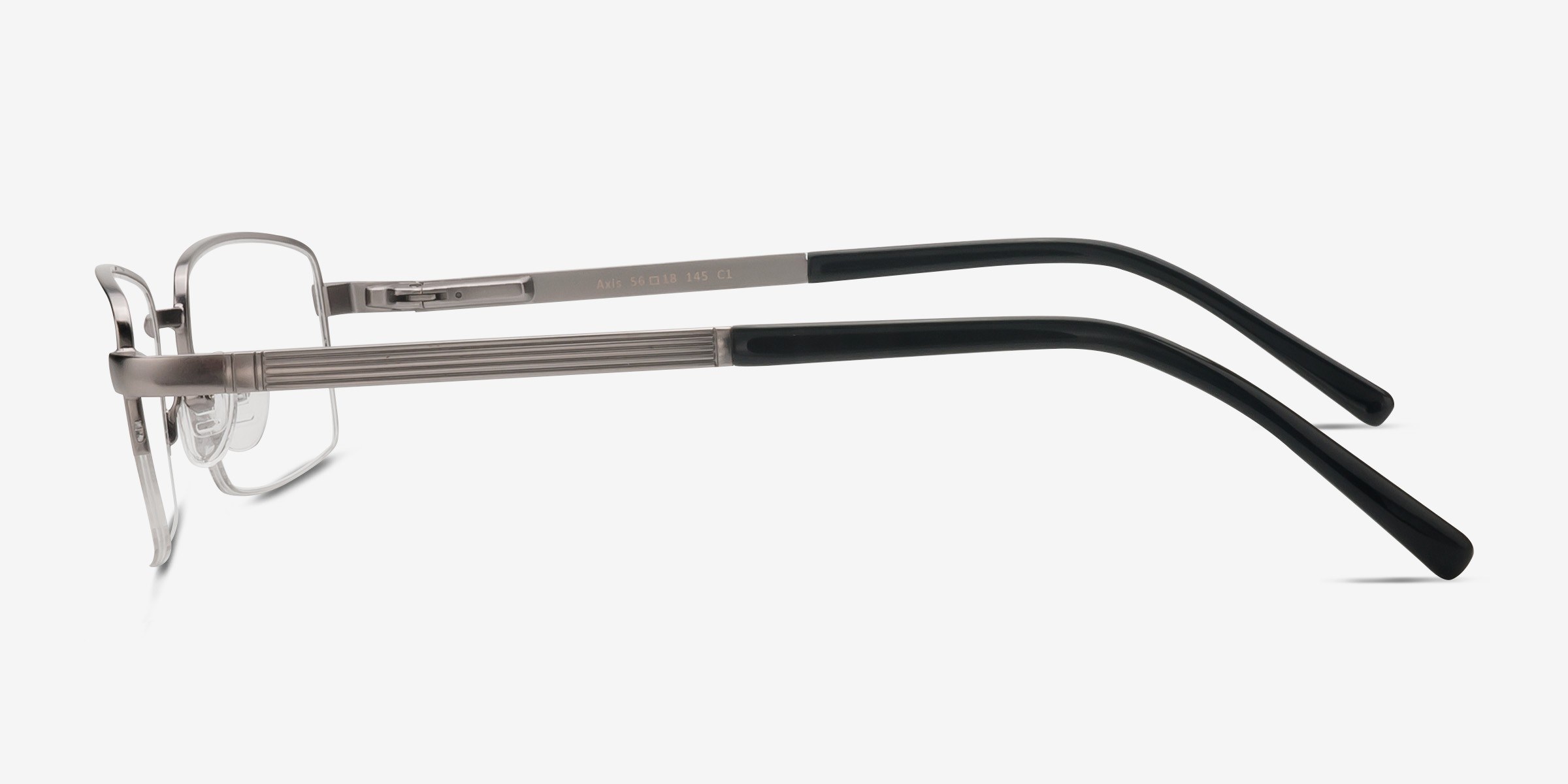 Axis Rectangle Gunmetal Glasses for Men | Eyebuydirect