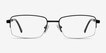 Axis Black MetalEyeglass Frames from EyeBuyDirect, Front View