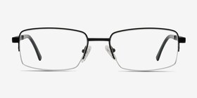Axis Noir Métal Montures de lunettes de vue d'EyeBuyDirect, Vue de Face