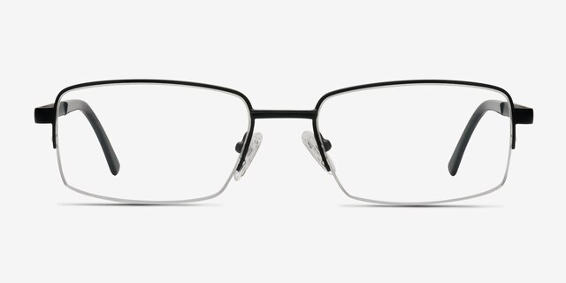 Axis Black MetalEyeglass Frames from EyeBuyDirect, Front View