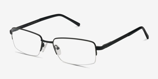 Axis Black MetalEyeglass Frames from EyeBuyDirect, Angle View