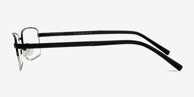 Axis Black MetalEyeglass Frames from EyeBuyDirect, Side View