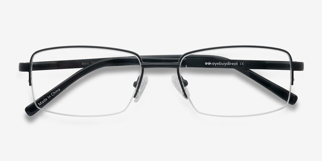 Axis Black MetalEyeglass Frames from EyeBuyDirect, Closed View