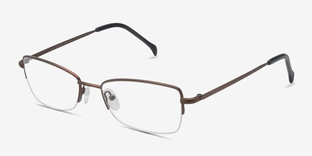 Ecru Bronze MetalEyeglass Frames from EyeBuyDirect, Angle View