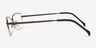 Ecru Bronze MetalEyeglass Frames from EyeBuyDirect, Side View