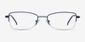 Ecru Navy MetalEyeglass Frames from EyeBuyDirect, Front View