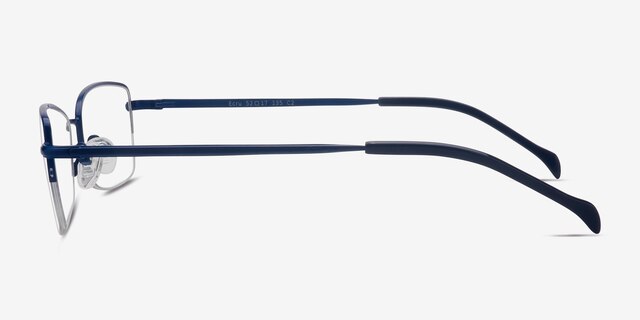 Ecru Navy MetalEyeglass Frames from EyeBuyDirect, Side View