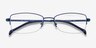Ecru Navy MetalEyeglass Frames from EyeBuyDirect, Closed View