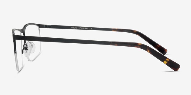 Wayne Black MetalEyeglass Frames from EyeBuyDirect, Side View