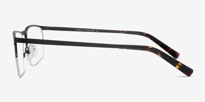 Wayne Black Metal Eyeglass Frames from EyeBuyDirect