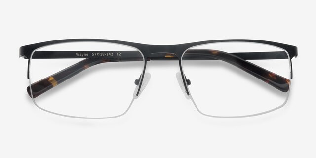 Wayne Black MetalEyeglass Frames from EyeBuyDirect, Closed View