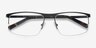Wayne Black MetalEyeglass Frames from EyeBuyDirect, Closed View