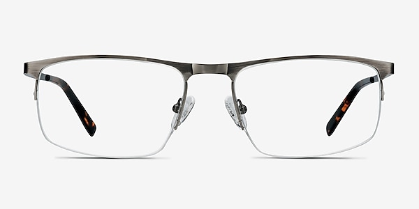 Wayne Gunmetal Silver Metal Eyeglass Frames
