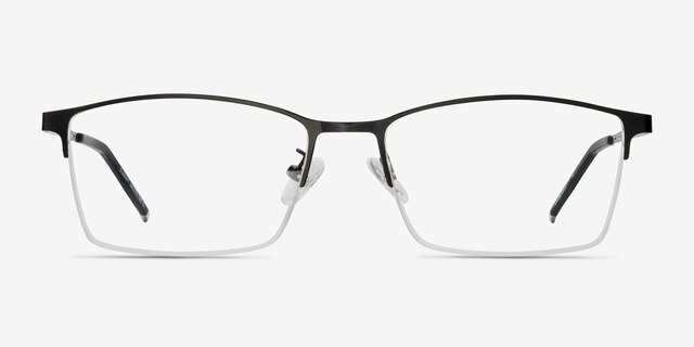 Summit Noir MétalMontures de lunettes de vue d'EyeBuyDirect, Vue de Face