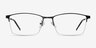 Summit Noir MétalMontures de lunettes de vue d'EyeBuyDirect, Vue de Face