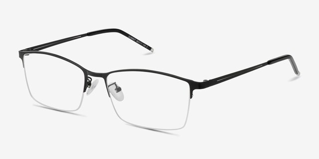 Summit Noir MétalMontures de lunettes de vue d'EyeBuyDirect, Vue d'Angle