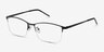 Summit Noir MétalMontures de lunettes de vue d'EyeBuyDirect, Vue d'Angle