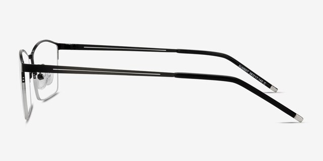 Summit Noir MétalMontures de lunettes de vue d'EyeBuyDirect, Vue de Côté