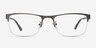 Grip Gunmetal MetalEyeglass Frames from EyeBuyDirect, Front View