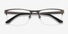 Grip Gunmetal MetalEyeglass Frames from EyeBuyDirect, Closed View