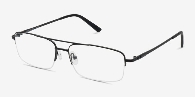 Inlet Black MetalEyeglass Frames from EyeBuyDirect, Angle View